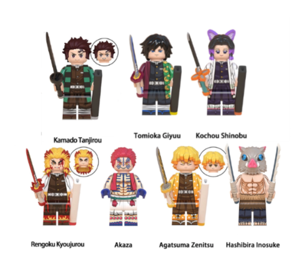 DEMON SLAYER CONJUNTO MINIFIGURAS LEGO COMPATIBLE